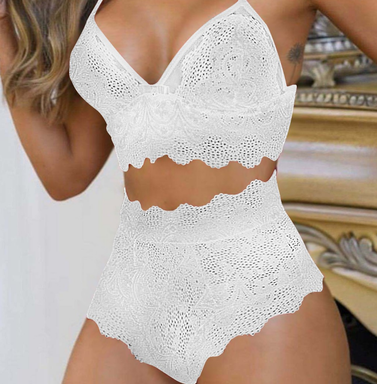 Lace Three-Point Sexy Lace Underwear Set Sexy Seduction Plus Size