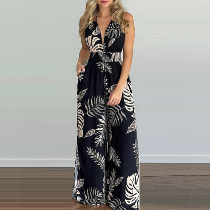 Women Clothing Digital Printing Colorful Jumpsuit Women - Wanita Store