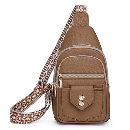 Bags Women Chest Bag Retro Easy Matching Faux Leather Messenger Bag Casual Women Chest Bag - Wanita Store
