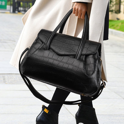 Handbag Large Capacity Bag Women All Match High Grade Women Bag Crocodile Pattern Tote Bag Shoulder Crossbody - Wanita Store