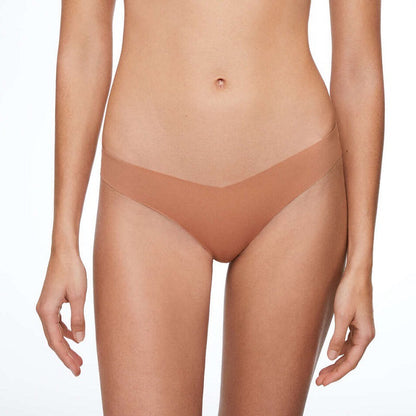 Culotte une pièce sans couture, taille basse en V, string sexy haute élasticité pour femme