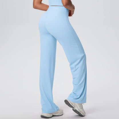 Yoga Pants Thin Skin Friendly High Waist Straight Pants Loose Thin Yoga Wear Sports Outdoor Workout Clothes - Wanita Store