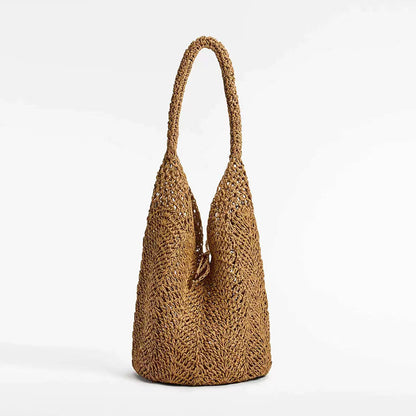Shoulder Straw Bag Special Interest Design Portable Straw Bag Woven Bag Vacation Beach Bag Women Bag - Wanita Store