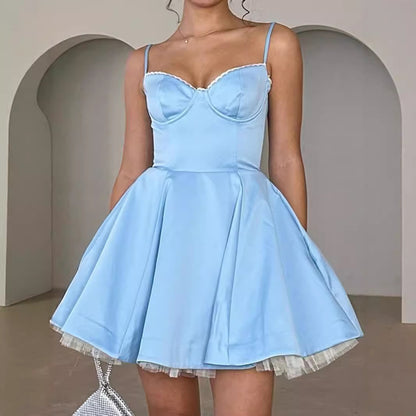 Sexy Wear Women Braces Dress Slim Fit Backless Princess Sexy Floral Dress Summer Women High Grade - Wanita Store
