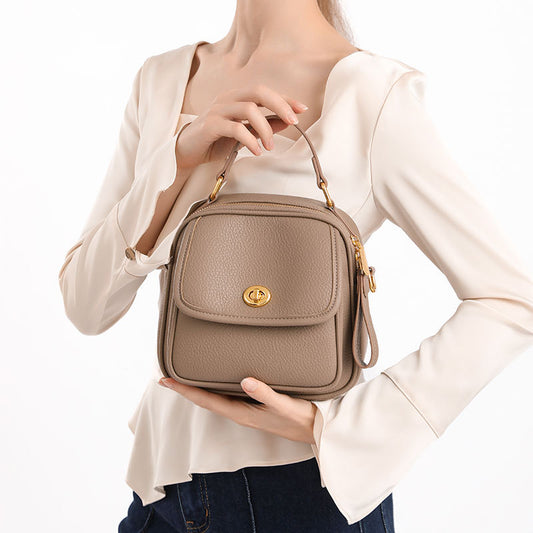 Messenger Bag Fashionable All Matching Bags Korean Casual Business Small Shoulder Bag Soft Leather Large Capacity Portable Shoulder Bag