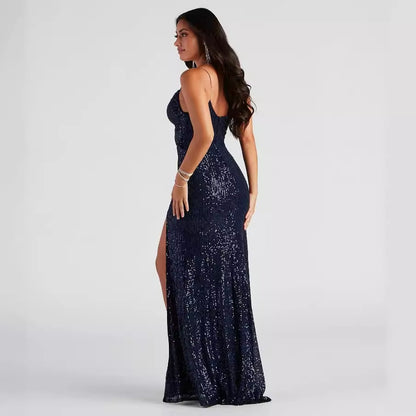 Women Cocktail Nightclub Club Beaded Elegant Sequ Dress - Wanita Store