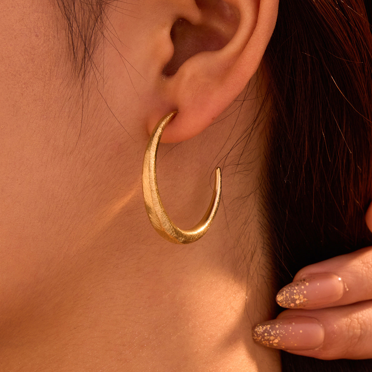 Personalized Earrings Niche Design Stainless Steel Studs Earrings Retro Elegant Earrings Advanced All Matching - Wanita Store