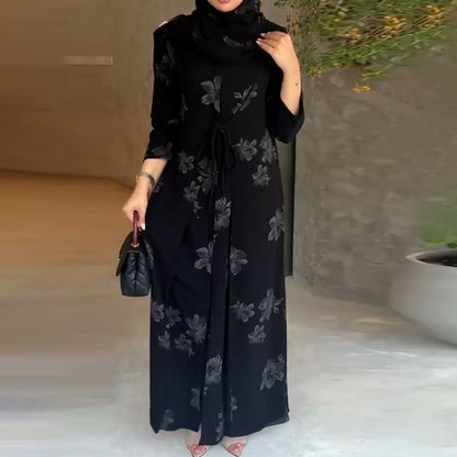 Affordable Luxury Simple Graceful Slimming Elegant Floral Outer Batch Trench Coat - Wanita Store
