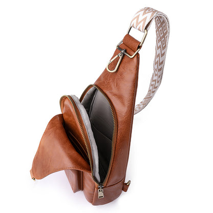 Soft Leather Chest Bag Retro Women Bag Crossbody Bag - Wanita Store