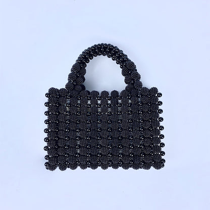 Waxberry Pearl Dinner Dress Handbag Hand Woven Casual Fashionable Beaded Elegant Waxberry Small Square Bag - Wanita Store