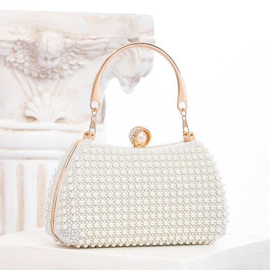 Trendy Elegant Pearl Bag Socialite Dress Dinner Party Hand Bag Crossbody Bag Dinner Bag