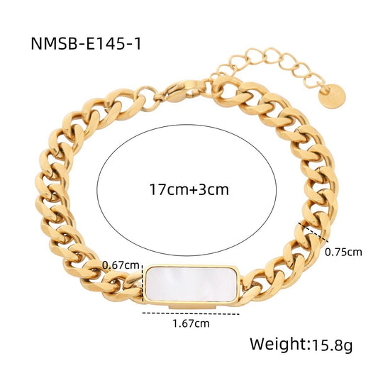 NMSB-E145-1 Gold White Shell