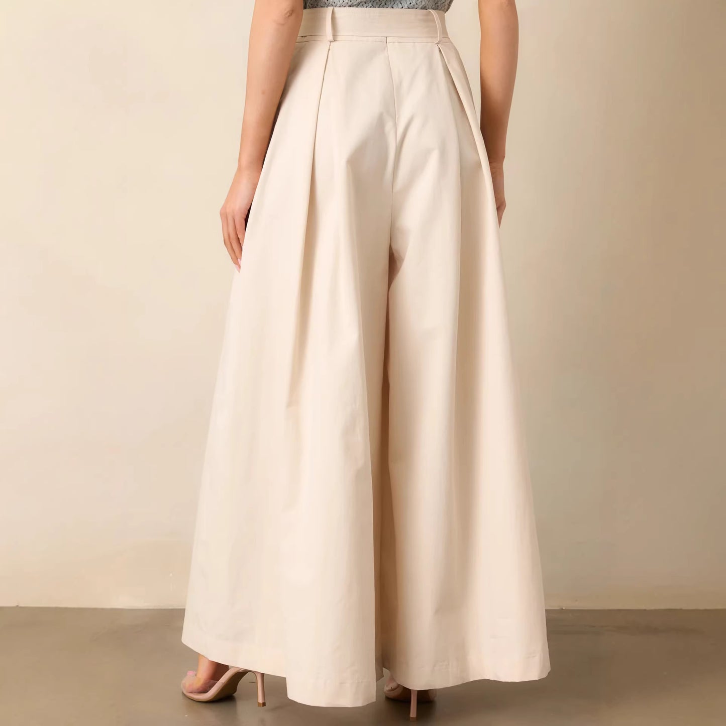 Pantalon droit abricot femme printemps automne