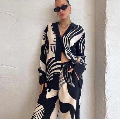 Women Clothing Casual Positioning Printing Sets - Wanita Store