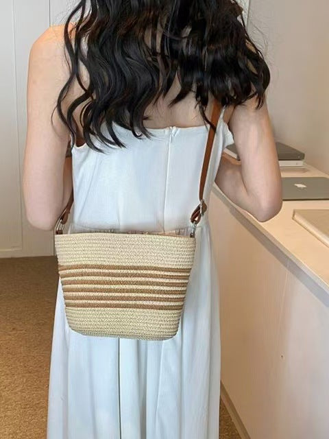 Crossbody Small Striped Beige Striped