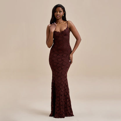 Summer Arrival Sexy Sheath Dress Sexy Backless Lace Strap Dress for Women - Wanita Store
