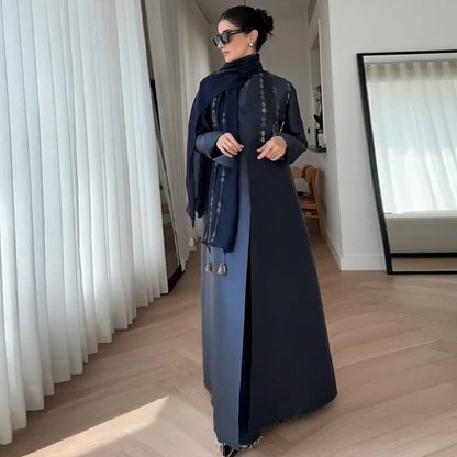 British Retro Motorcycle Embroidered Coat Mid Length Robe Trench Coat - Wanita Store
