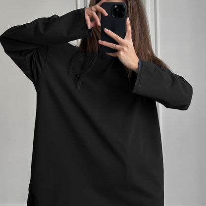 Spring Autumn Cotton Long Sleeved T Shirt Women Hand Worn Loose Top - Wanita Store