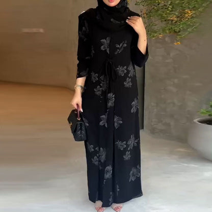 Affordable Luxury Simple Graceful Slimming Elegant Floral Outer Batch Trench Coat - Wanita Store