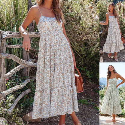 Vestido de Tirantes con Estampado Floral para Mujer de Verano