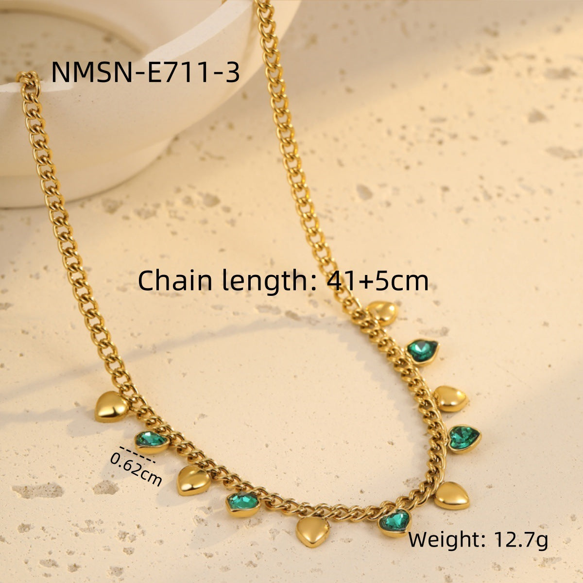 Love Green Zircon Necklace