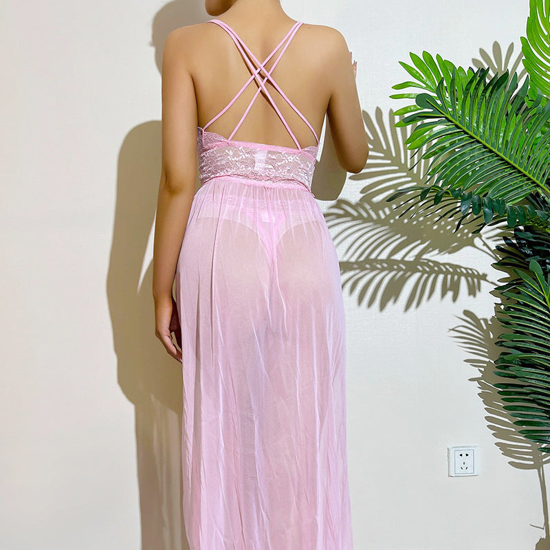 Sexy Sleepwear Suit Sexy Underwear Home Wear Nightdress See Through Dress Bed Flirting Women