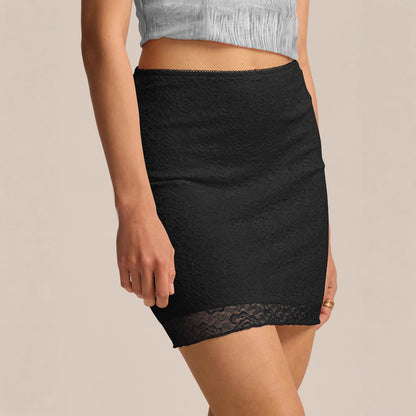 Women Clothing Lace Skirt Sexy Slim Fit Anti Exposure Bottoming Lined Hip Skirt for Women - Wanita Store