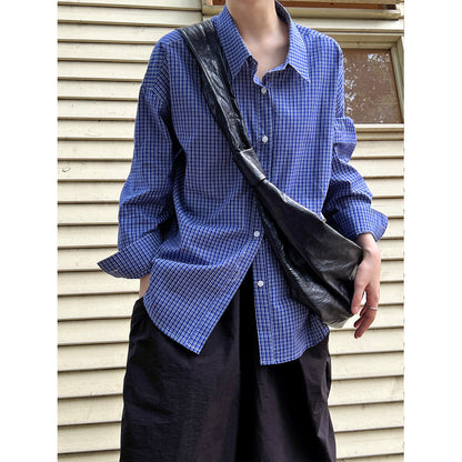 Elegant Plaid Shacket Women Spring Top Cold High Grade Shirt - Wanita Store