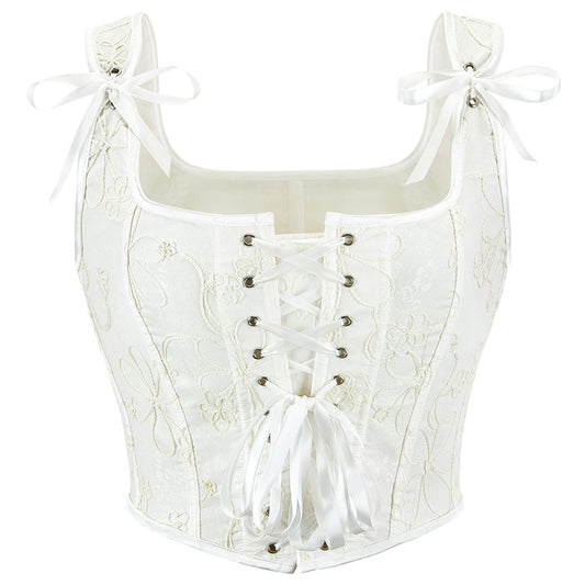 White Double Shoulder Strap Adjustable Women Tube Top Chest Support Body Shaping Top Supply