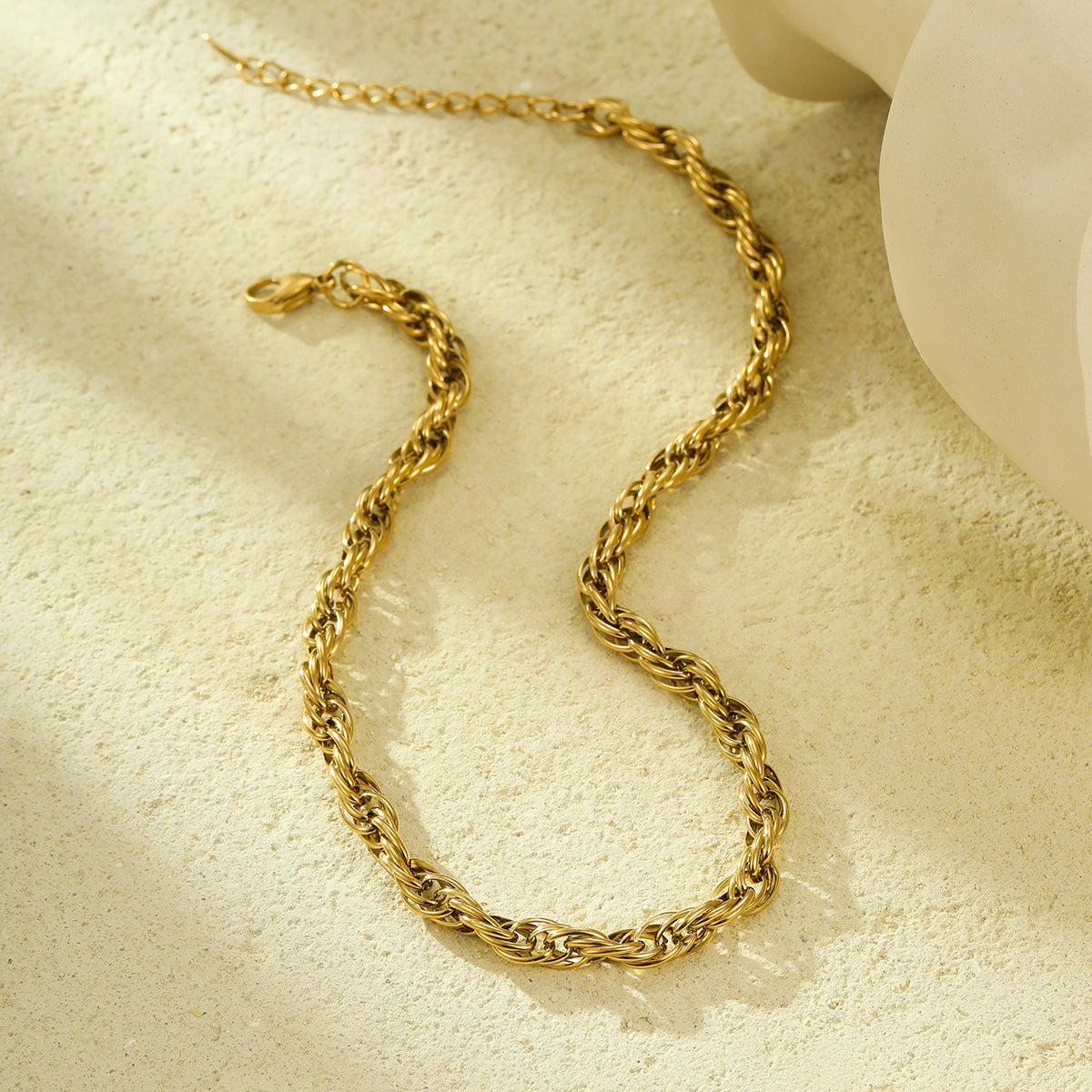 All Match Stainless Steel Twist Necklace Winding Niche High Grade Design Titanium Steel Clavicle Chain Necklace Accessories - Wanita Store