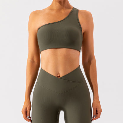 Spring Nude Feel Exercise Strap Beauty Back Exercise Body Hugging Suit Running Breathable Quick Drying Yoga Clothes Women - Wanita Store