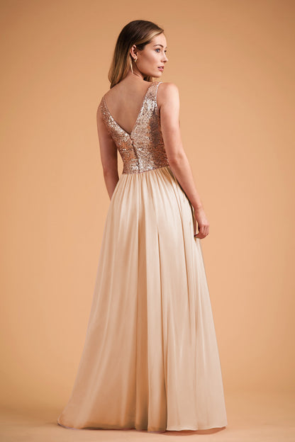 Sexy Dress Women Sleeveless V neck Wedding Bridesmaid Dress - Wanita Store