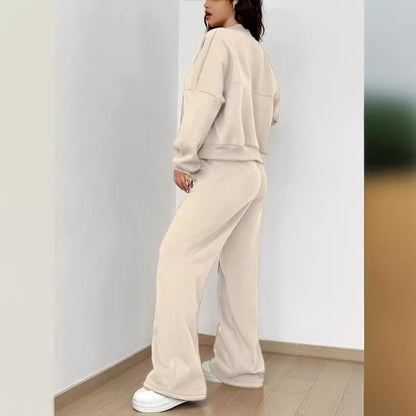 Spring Autumn Two Piece Set Trendy Cardigan Zipper Slim Fit Elastic for Women - Wanita Store