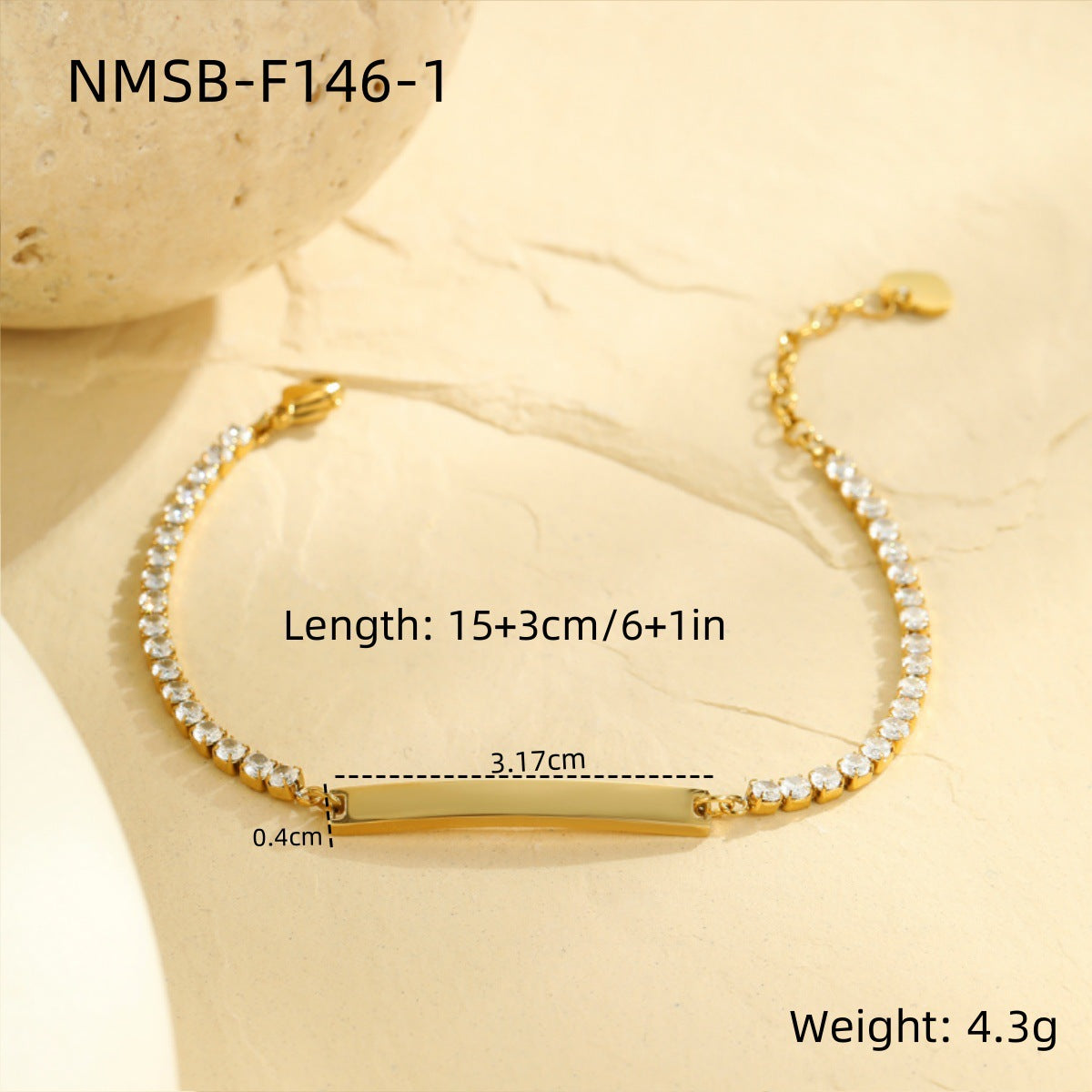 Gold Flat Bracelet