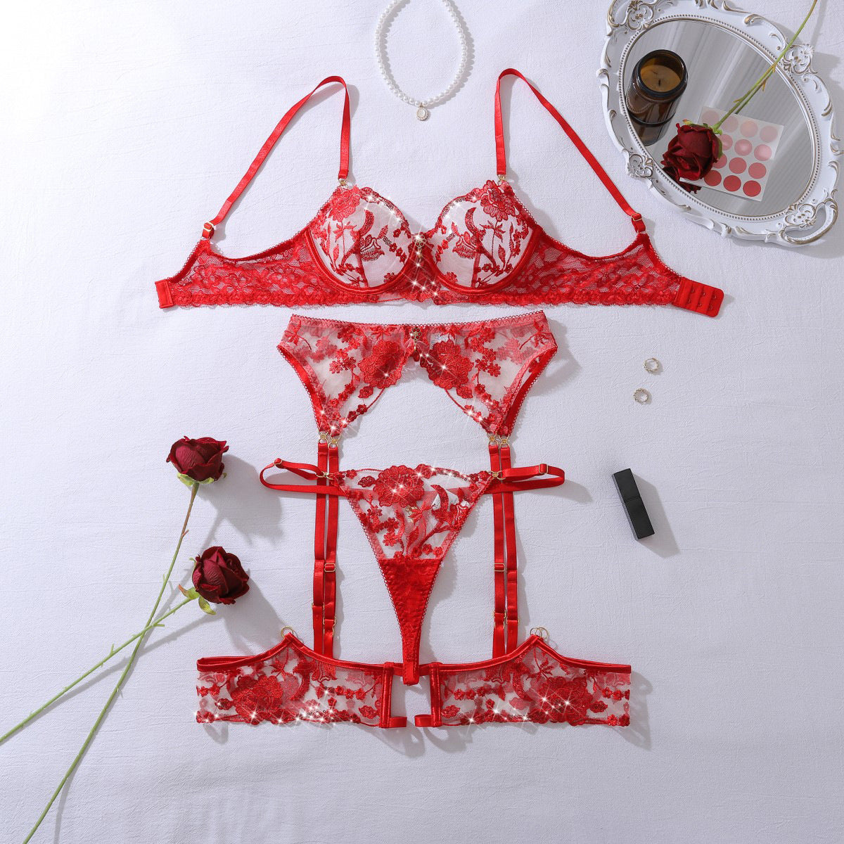 Red Ribbon Sequin