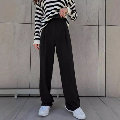 Work Pant Spring Summer Women Casual Office Loose Straight Trousers Work Pant - Wanita Store