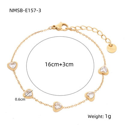 NMSB-E157-3 Gold White Diamond