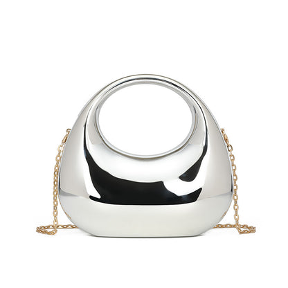 Colorful Crescent Moon Acrylic Handbag Socialite Handbag Makeup Dinner Women Bag - Wanita Store
