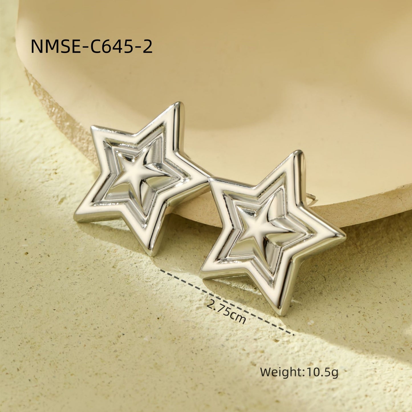 Five Pointed Star Steel Color