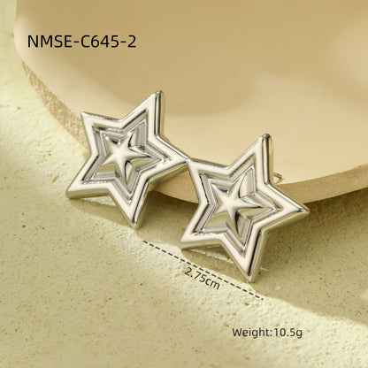 Five Pointed Star Steel Color