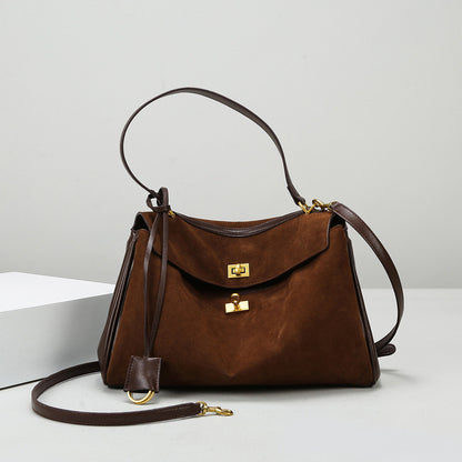 Tote Bag Autumn Winter High Grade Frosted Leather Bag Rodeo Bag Large Capacity Office Women Bag - Wanita Store