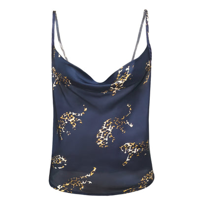 Navy Blue Leopard Print