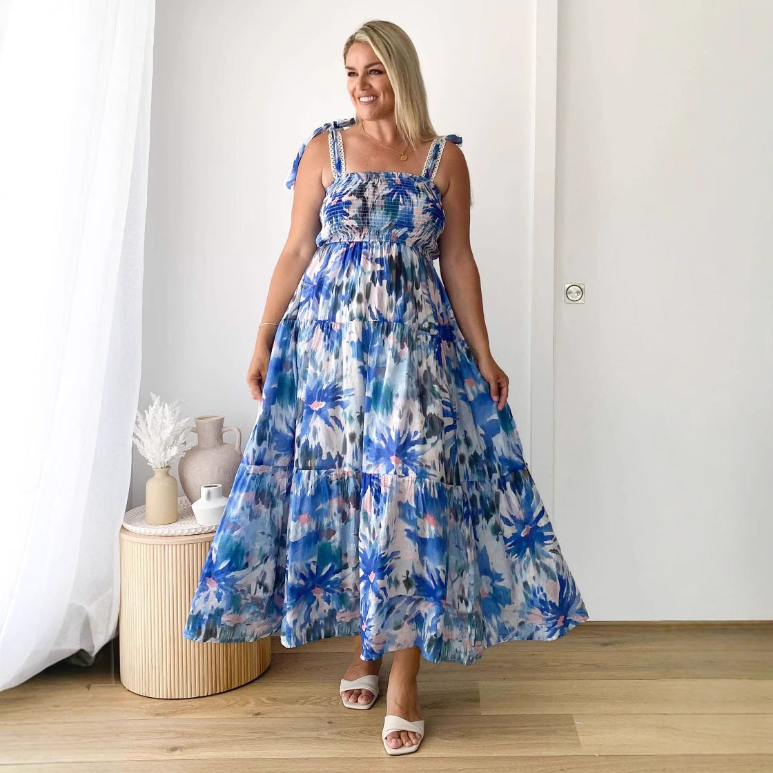 White Background with Blue Print