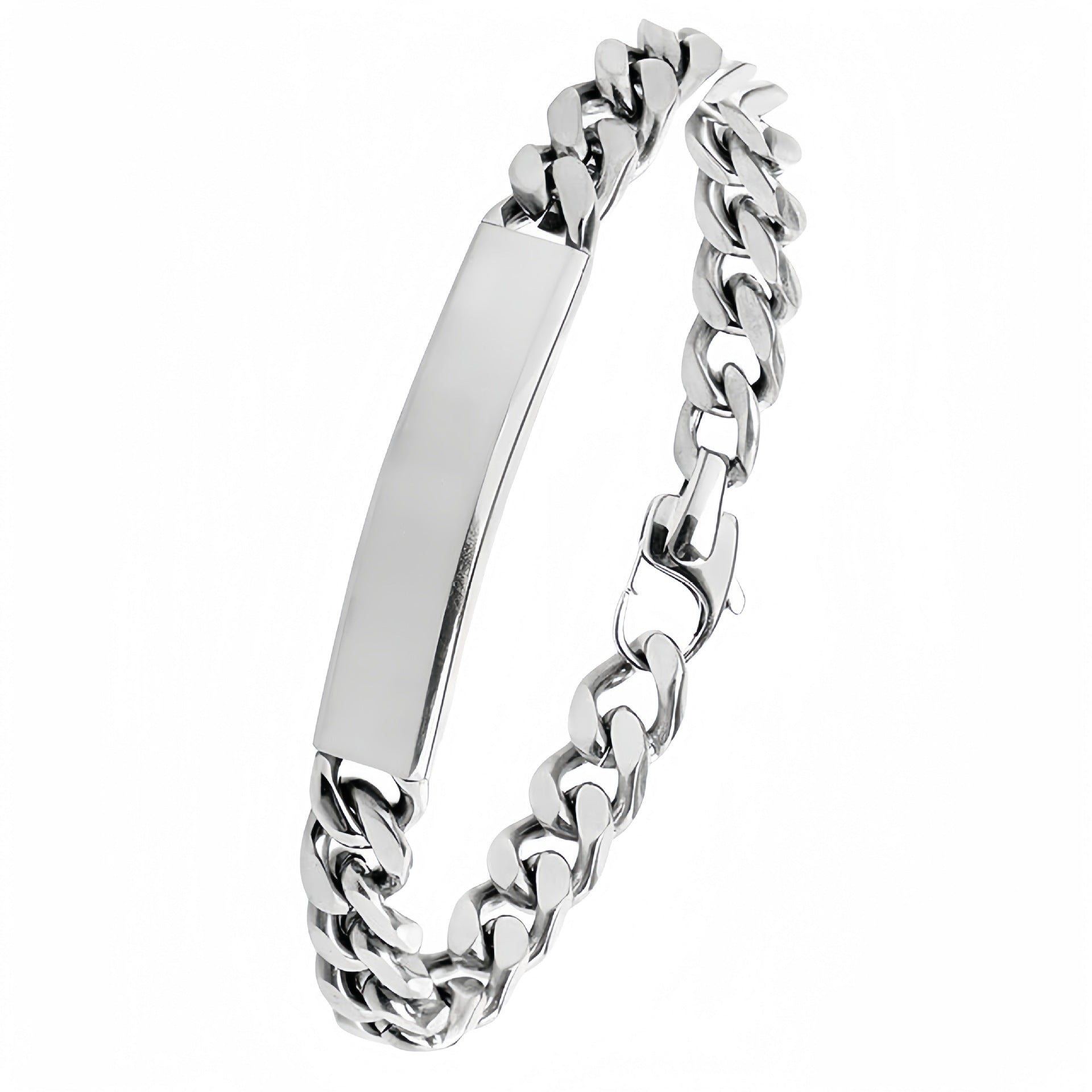 Vacuum Gold Plated Titanium Steel Bracelet Laser Laser Lettering DIY Trendy Stainless Steel Bracelet - Wanita Store