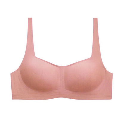 Bralette pour femme style coréen, sous-vêtements sans couture, soutien-gorge push-up fin pour petites poitrines, sans armatures, soutien doux, haut tube à col carré, brassière effet gel