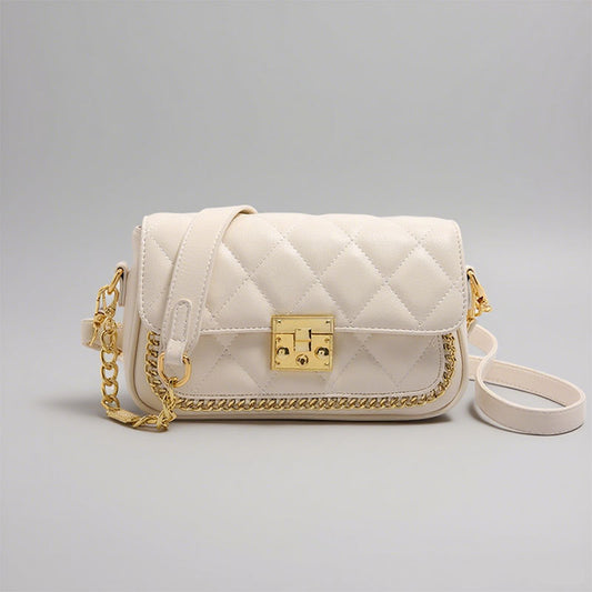 Women Shoulder Bag Small Square Bag Classic Diamond Embroidery Thread Bag Office Messenger Bag