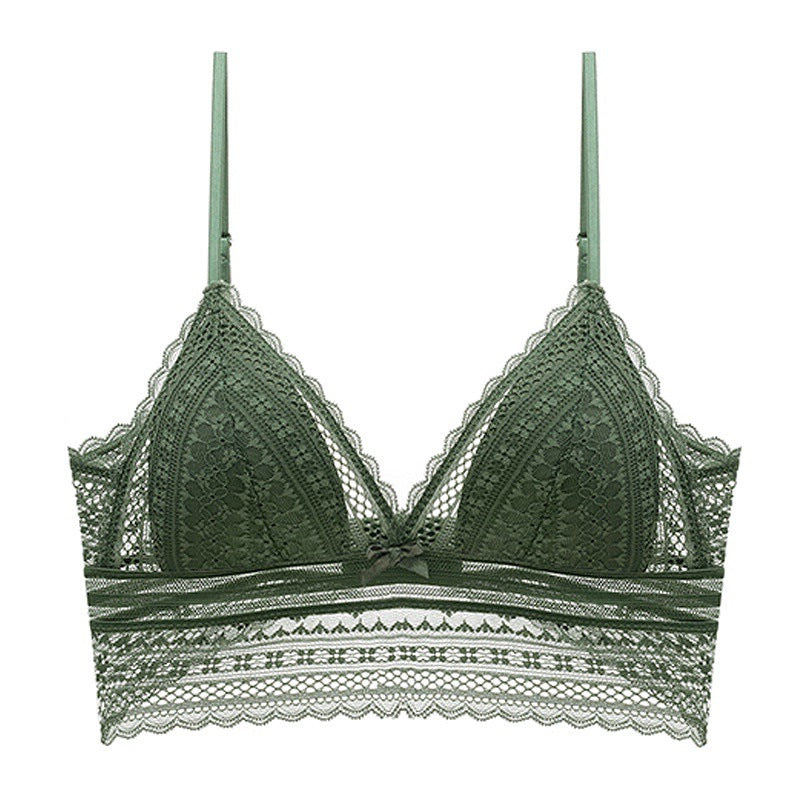 Lace Sexy U Shaped Bare Back Underwear Women Ultra Thin Wireless Triangle Cup Bra