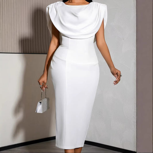 Arrival Sexy Halter off Shoulder Graceful Formal Dress Slim Sleeveless Cocktail Elegant Dress