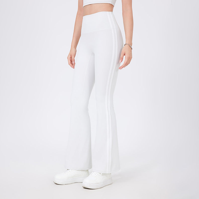 High Waist Yoga Pants Sexy Running Sports Peach Hip Raise Fitness Pants Nude Feel Stretch Flared Pants