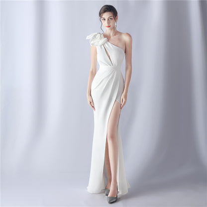 Craft Floral Evening Dress Wedding Cocktail Annual Meeting Host Dress - Wanita Store